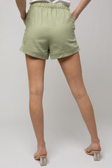 Elastic Waist Front Pocket Roll-Up Shorts king-general-store-5710.myshopify.com