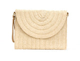 Straw Foldover Convertible Clutch king-general-store-5710.myshopify.com