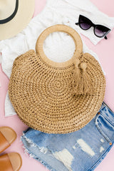 Straw Tassel O-Ring Tote king-general-store-5710.myshopify.com