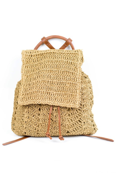 Woven Straw Backpack king-general-store-5710.myshopify.com