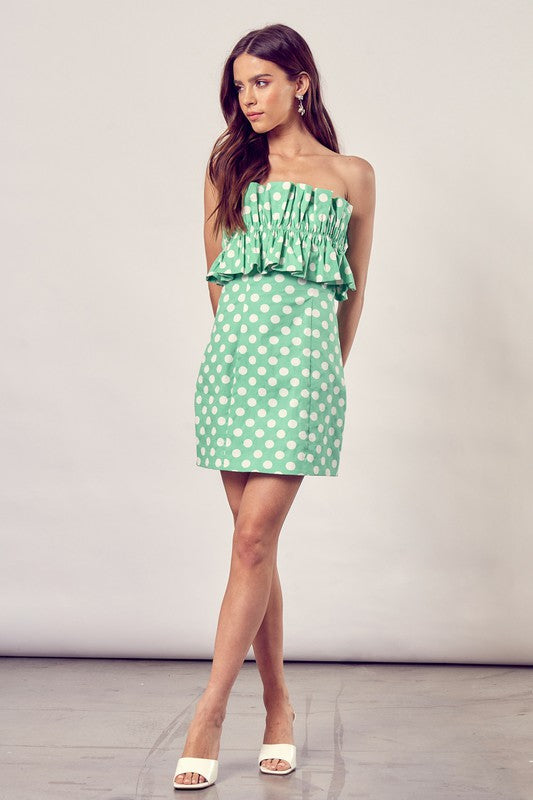 Ruffle Polka Dot Mini Dress king-general-store-5710.myshopify.com