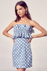 Ruffle Polka Dot Mini Dress king-general-store-5710.myshopify.com