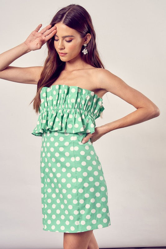 Ruffle Polka Dot Mini Dress king-general-store-5710.myshopify.com