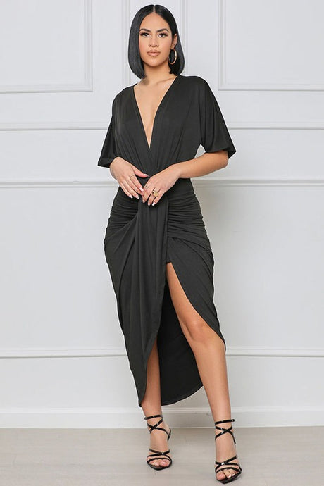 Black Deep-V Maxi Dress king-general-store-5710.myshopify.com