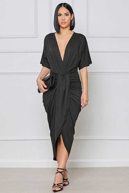 Black Deep-V Maxi Dress king-general-store-5710.myshopify.com