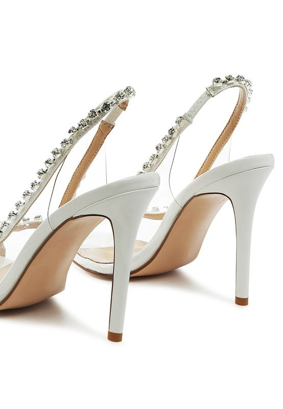 Camarine Clear Stiletto Sling-Back king-general-store-5710.myshopify.com