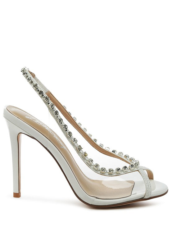 Camarine Clear Stiletto Sling-Back king-general-store-5710.myshopify.com