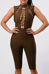 CRIS CROSS SEXY BANDAGE ROMPER king-general-store-5710.myshopify.com