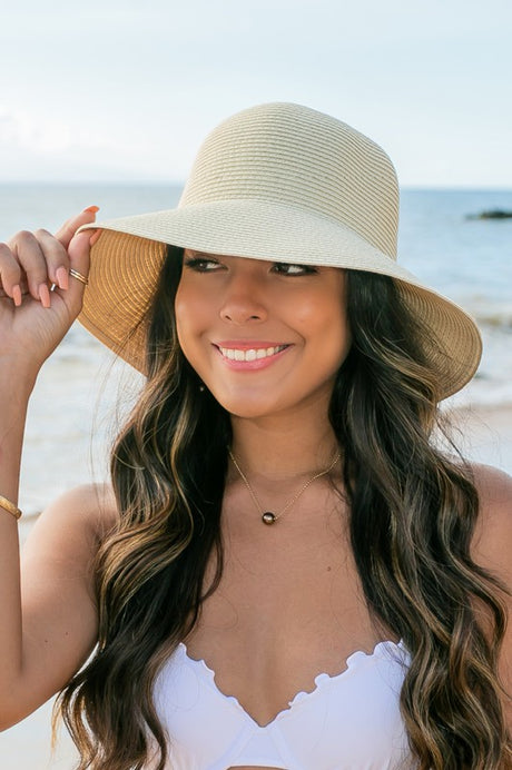 Bow Back Straw Bucket Hat king-general-store-5710.myshopify.com