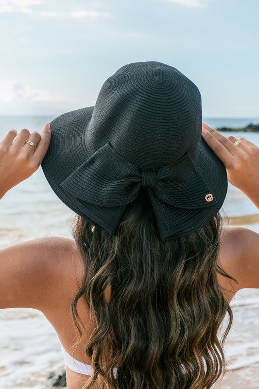 Bow Back Straw Bucket Hat king-general-store-5710.myshopify.com