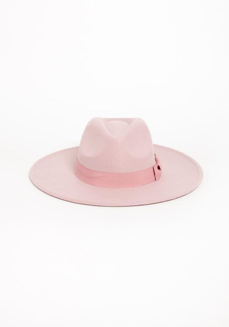 WIDE BRIM RIBBON FEDROA HAT king-general-store-5710.myshopify.com