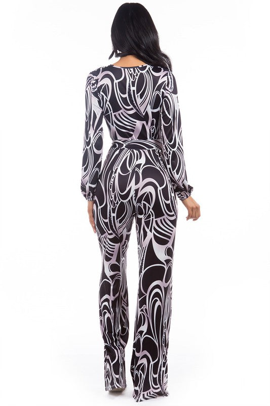 Black Multi Print Sexy Jumpsuit king-general-store-5710.myshopify.com