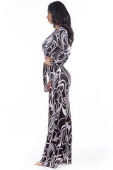 Black Multi Print Sexy Jumpsuit king-general-store-5710.myshopify.com