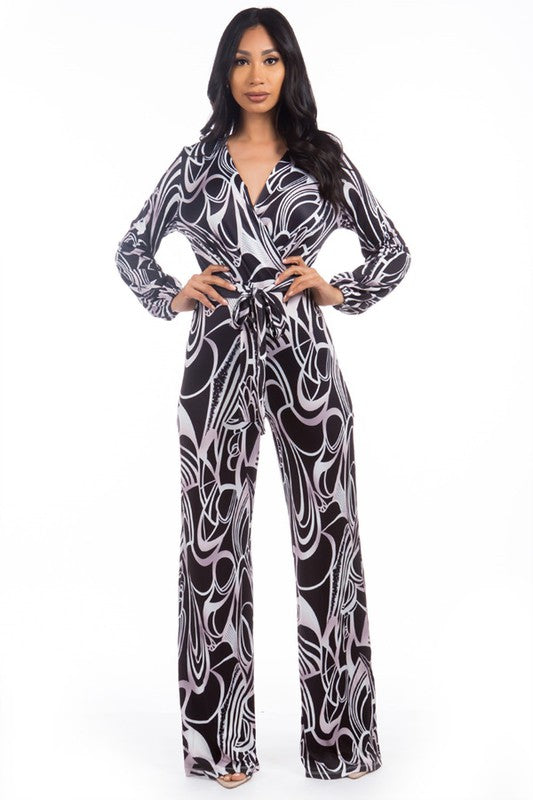 Black Multi Print Sexy Jumpsuit king-general-store-5710.myshopify.com