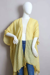 Pom Trimmed Jacquard Kimono king-general-store-5710.myshopify.com