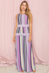 Sleeveless Mix Stripe Maxi Dress king-general-store-5710.myshopify.com