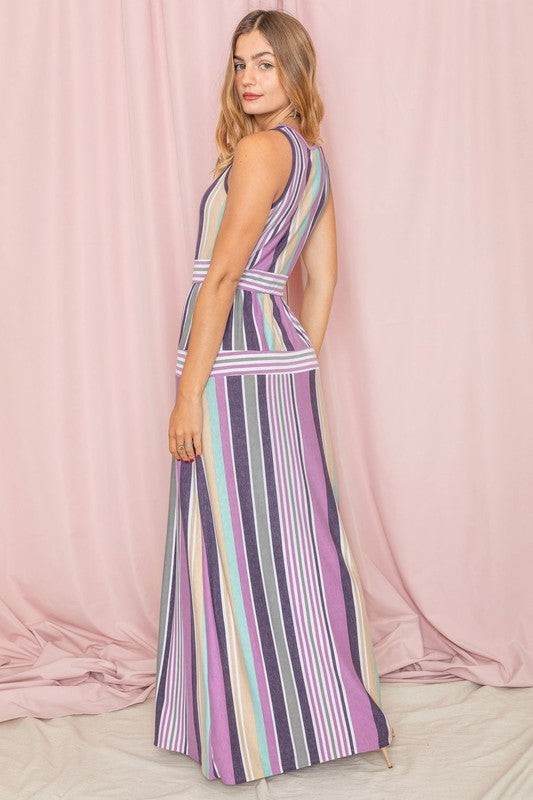 Sleeveless Mix Stripe Maxi Dress king-general-store-5710.myshopify.com