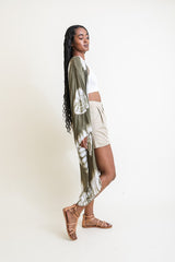 Tie-Dye Longline Kimono with Full Sleeves king-general-store-5710.myshopify.com