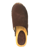 CEDRUS FINE SUEDE STUDDED CLOG MULES king-general-store-5710.myshopify.com