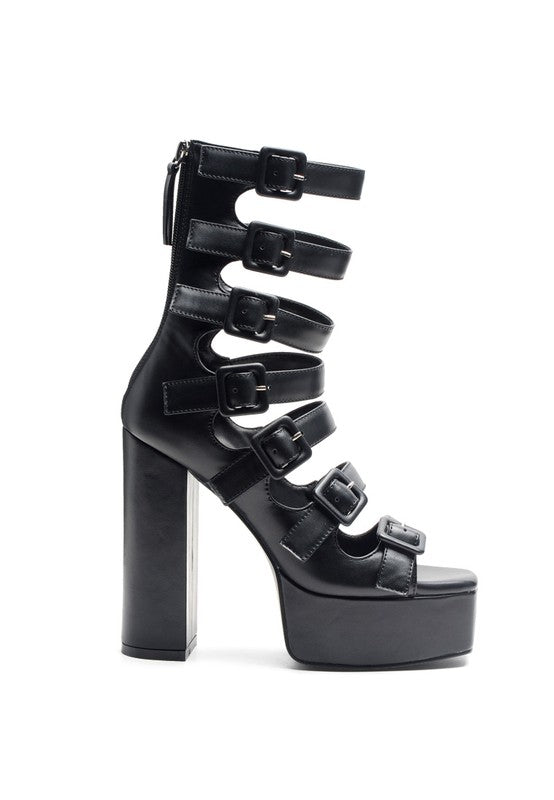 London Rag Sarouchi Caged High Heel Buckle Sandals king-general-store-5710.myshopify.com