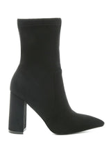 LONDON RAG ZAHARA POINTED BLOCK HEELED BOOT king-general-store-5710.myshopify.com