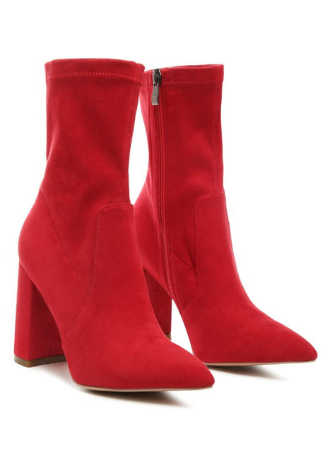 LONDON RAG ZAHARA POINTED BLOCK HEELED BOOT king-general-store-5710.myshopify.com