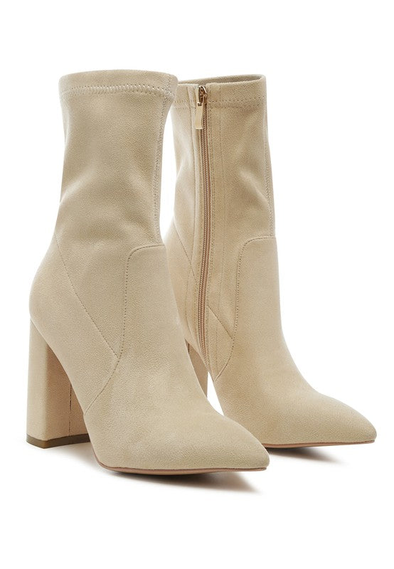 LONDON RAG ZAHARA POINTED BLOCK HEELED BOOT king-general-store-5710.myshopify.com