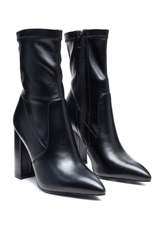 LONDON RAG ZAHARA POINTED BLOCK HEELED BOOT king-general-store-5710.myshopify.com