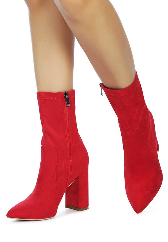 LONDON RAG ZAHARA POINTED BLOCK HEELED BOOT king-general-store-5710.myshopify.com