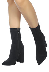 LONDON RAG ZAHARA POINTED BLOCK HEELED BOOT king-general-store-5710.myshopify.com