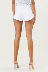 White Stretch Denim Shorts king-general-store-5710.myshopify.com