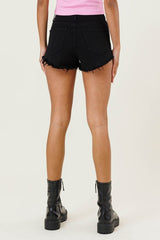 Black Stretch Denim Shorts king-general-store-5710.myshopify.com