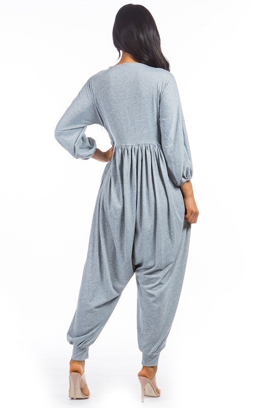 Grey Harem Pant Jumpsuit king-general-store-5710.myshopify.com