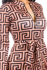 Brown Multi Print Sexy Jumpsuit king-general-store-5710.myshopify.com