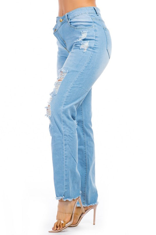 High Waist Front Button Sexy Denim Jeans king-general-store-5710.myshopify.com