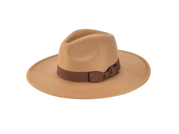 WIDE BRIM RIBBON FEDROA HAT king-general-store-5710.myshopify.com