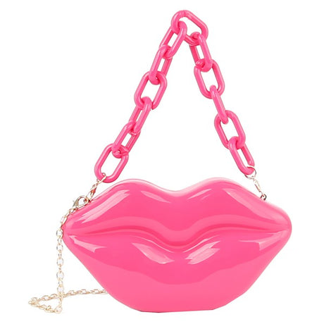 Acrylic Hard Case Lips Clutch Crossbody Bag king-general-store-5710.myshopify.com