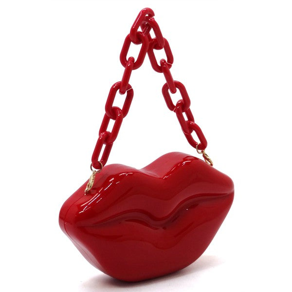 Acrylic Hard Case Lips Clutch Crossbody Bag king-general-store-5710.myshopify.com