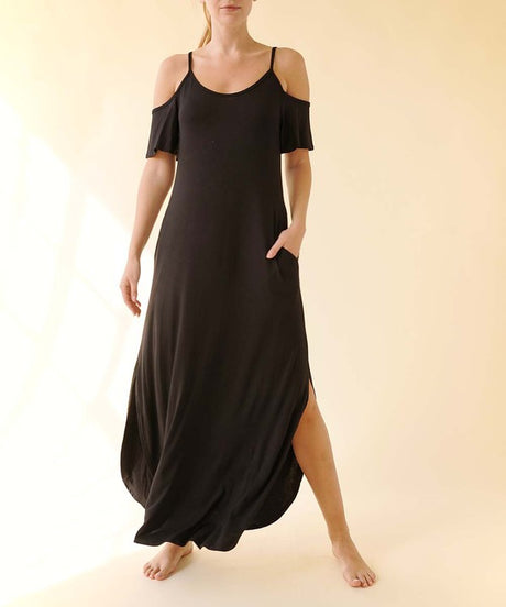 BAMBOO Cold Shoulder Maxi Dress king-general-store-5710.myshopify.com