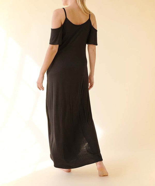 BAMBOO Cold Shoulder Maxi Dress king-general-store-5710.myshopify.com