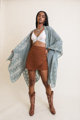 Embroidered Zig Zag Soft Kimono king-general-store-5710.myshopify.com