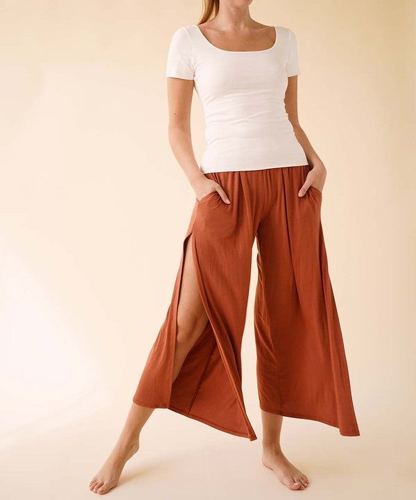 BAMBOO ANKLE LENGTH SLIT PANTS king-general-store-5710.myshopify.com