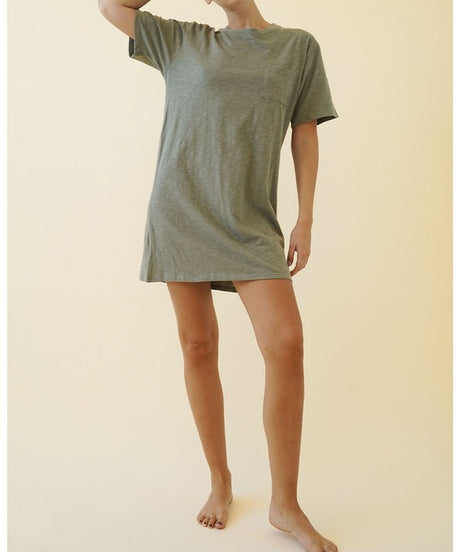 Cotton Slub T-Shirt Mini Dress king-general-store-5710.myshopify.com