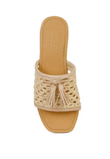 CEDAR Handwoven Natural Tassel Flats king-general-store-5710.myshopify.com