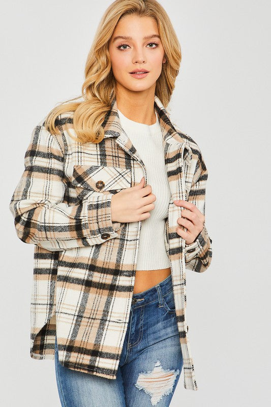 Plaid Bust Pocket Shacket king-general-store-5710.myshopify.com