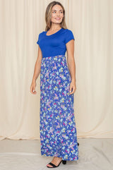 Short Sleeve Floral Maxi Dress