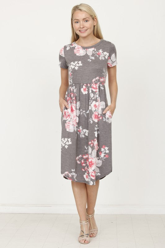 Vintage Floral Midi Dress king-general-store-5710.myshopify.com