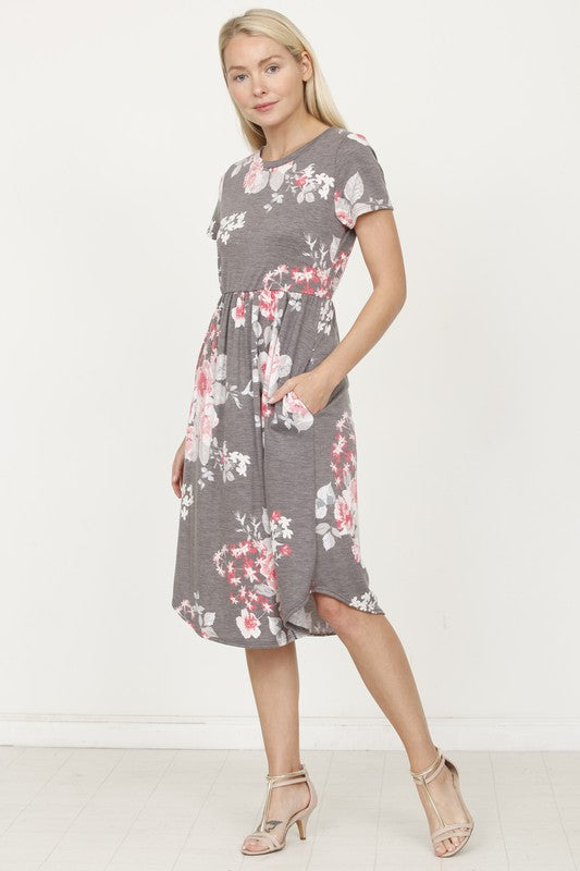 Vintage Floral Midi Dress king-general-store-5710.myshopify.com