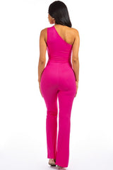 Hot Pink Sexy Zipper Up Jumpsuit king-general-store-5710.myshopify.com