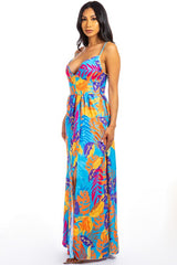 Blue Multi Sexy Maxi Dress king-general-store-5710.myshopify.com